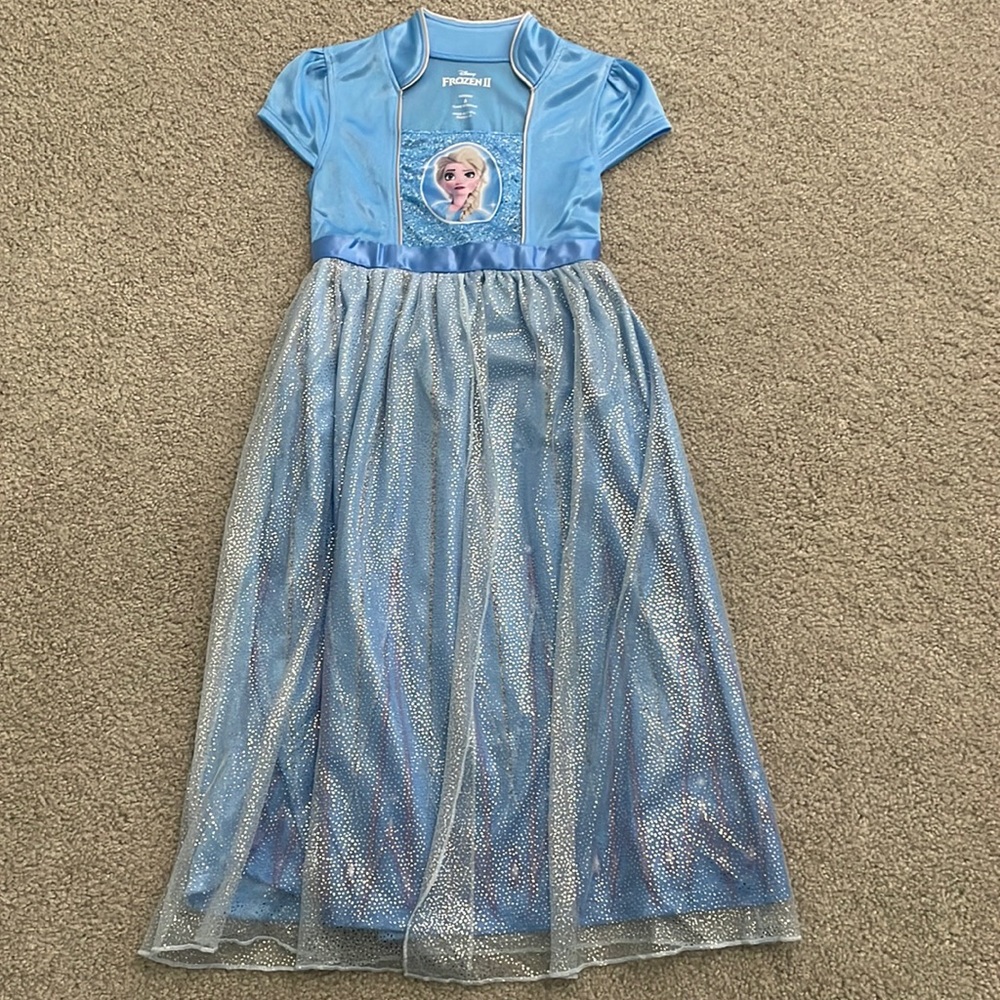 Disney Princess Frozen 2 Elsa Nightgown Dress Costume Size 6 - New w/o Tags